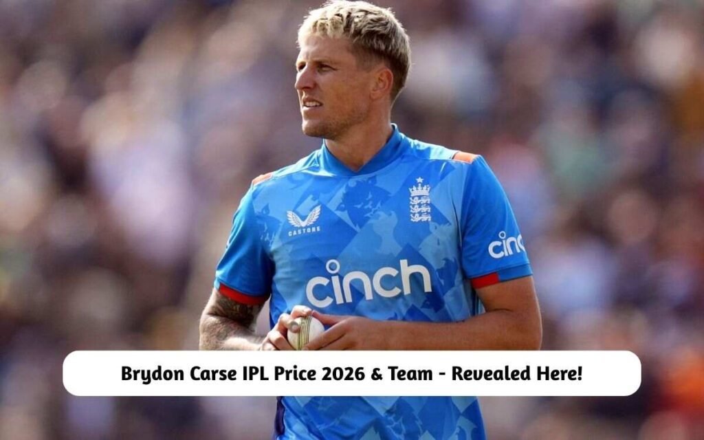 Brydon Carse IPL Price 2026 & Team