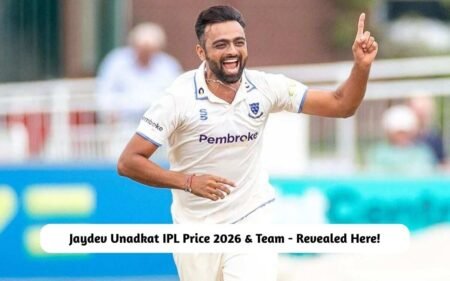 Jaydev Unadkat IPL Price 2026 & Team – Revealed Here! Jaydev Unadkat IPL Price 2026 & Team