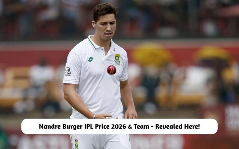 Nandre Burger IPL Price 2026 & Team