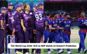 T20 World Cup 2026: SCO vs NEP Dream11 Prediction Today Match 33, Pitch Report, Playing XI, Fantasy Cricket Tips SCO vs NEP Dream11 Prediction
