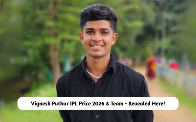 Vignesh Puthur IPL Price 2026 & Team