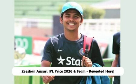 Zeeshan Ansari IPL Price 2026 & Team – Revealed Here! Zeeshan Ansari IPL Price 2026 & Team