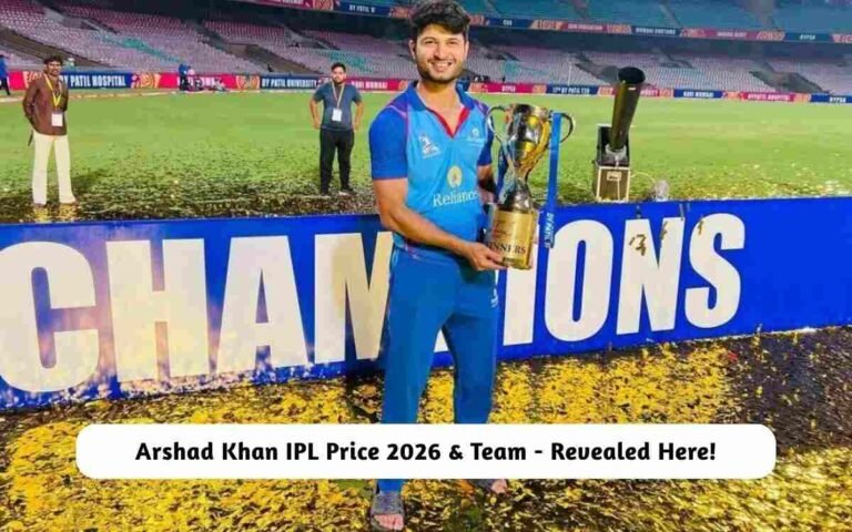 Arshad Khan IPL Price 2026 & Team