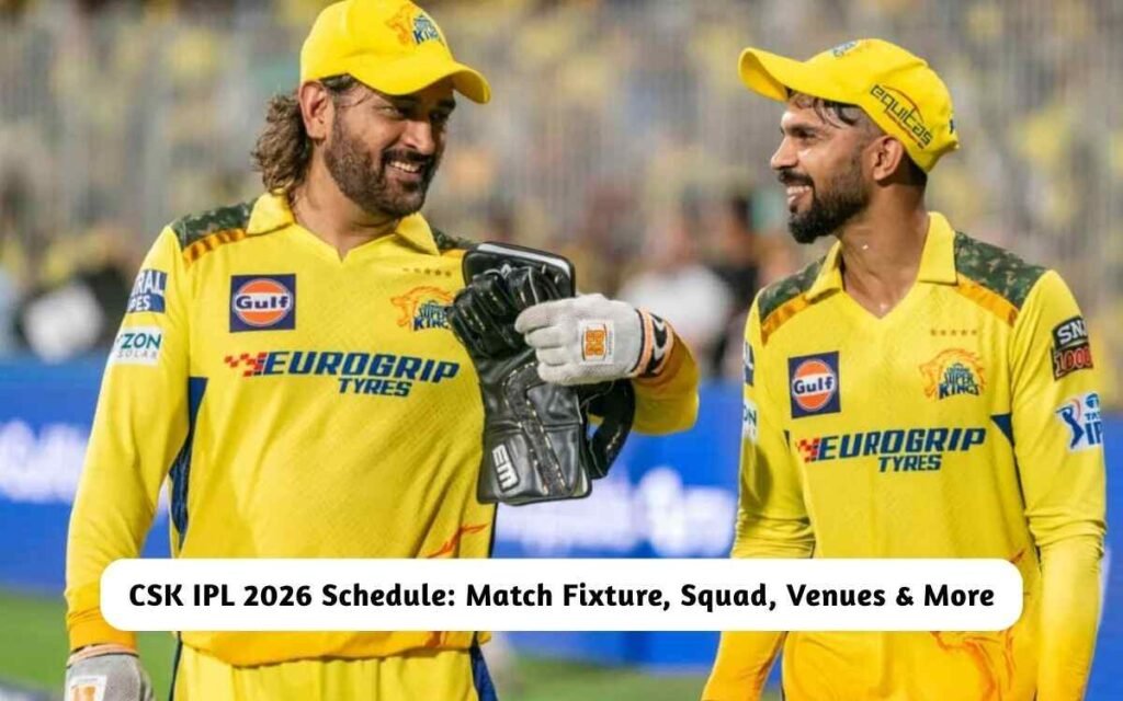 CSK IPL 2026 Schedule