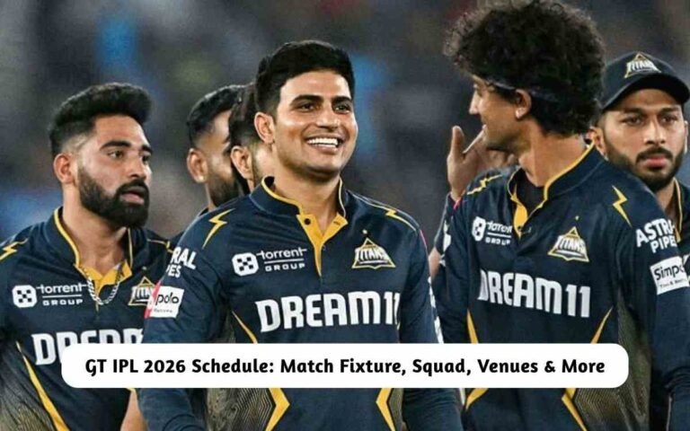 GT IPL 2026 Schedule