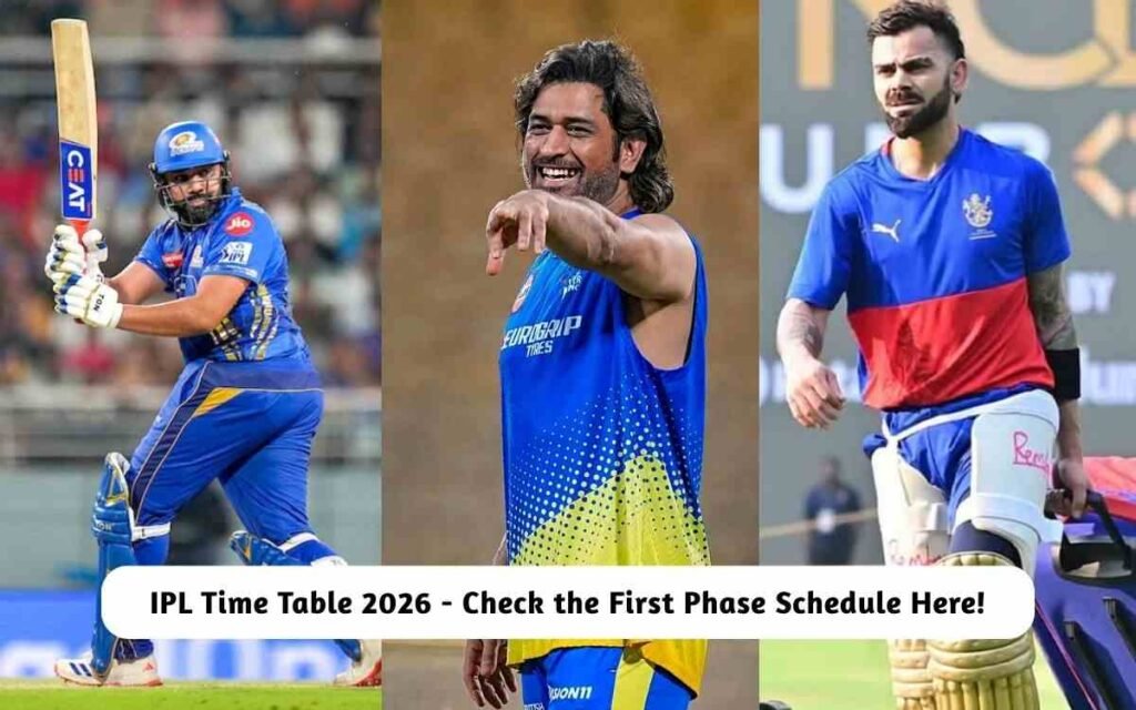 IPL Time Table 2026