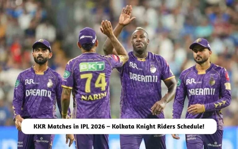 KKR Matches in IPL 2026