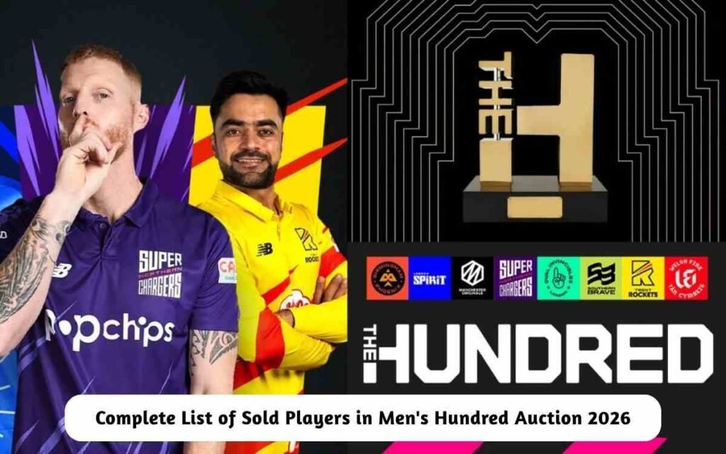 List of Sold Players in Men's Hundred