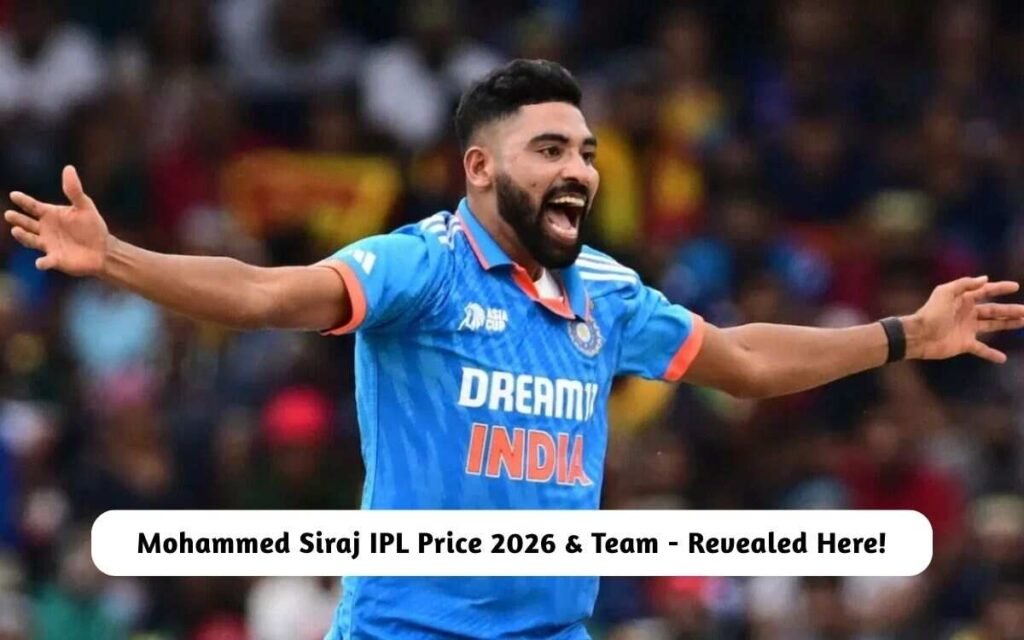 Mohammed Siraj IPL Price 2026 & Team