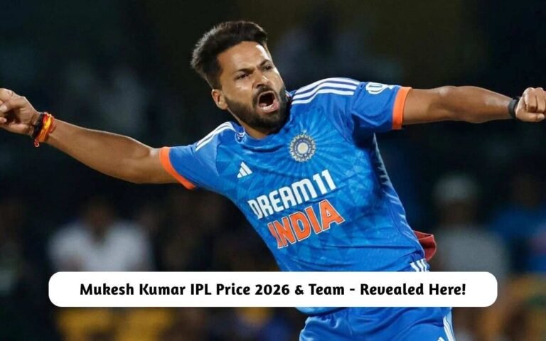 Mukesh Kumar IPL Price 2026 & Team
