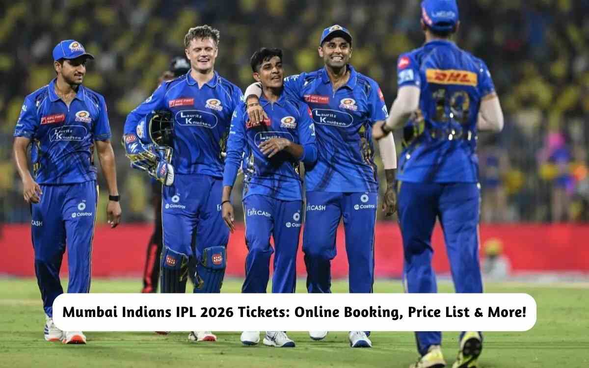 Mumbai Indians IPL 2026 Tickets: Online Booking, Price List & More ...