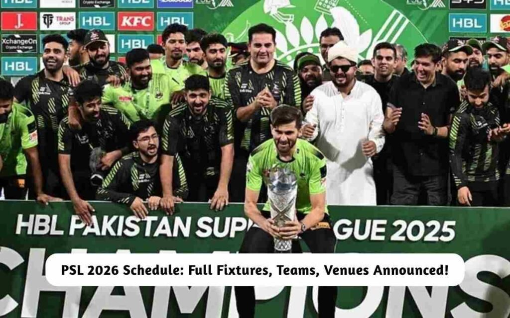 PSL 2026 Schedule