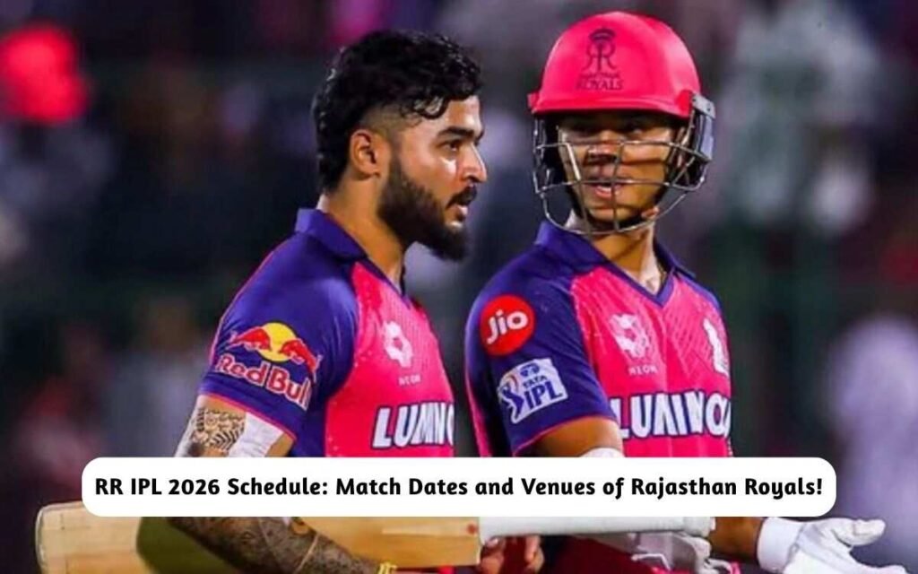 RR IPL 2026 Schedule