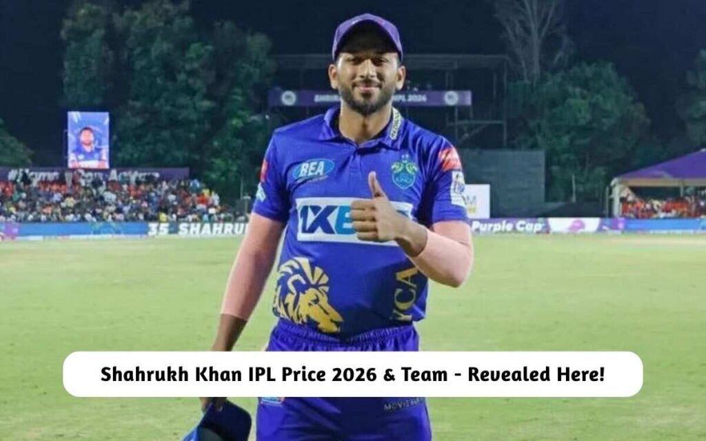 Shahrukh Khan IPL Price 2026 & Team