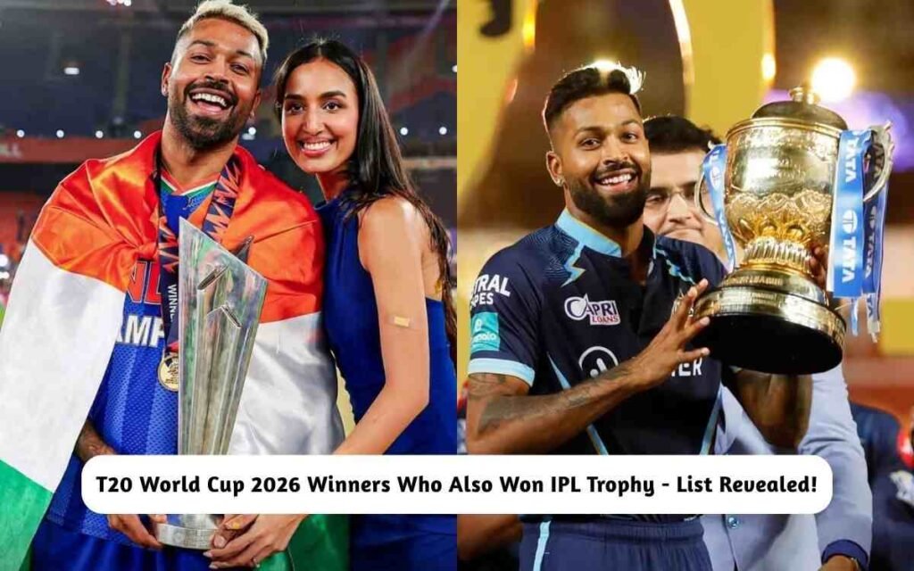 T20 World Cup 2026 Winners with IPL Trophy