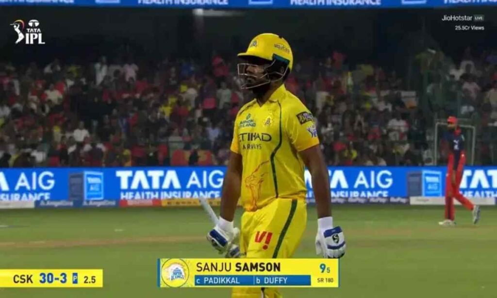 IPL 2026: Sanju Samson Fails Again for CSK