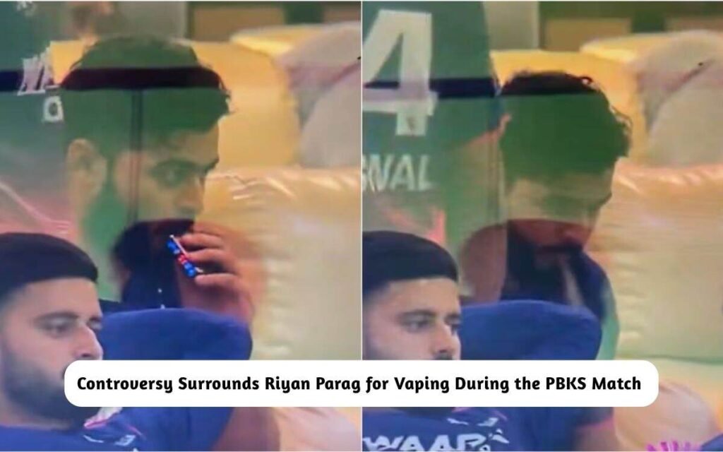 IPL 2026: Riyan Parag Vaping During the PBKS Match