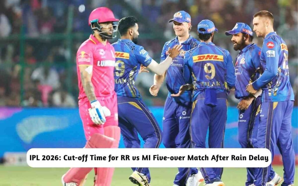 Cut-off Time for RR vs MI Five-over Match