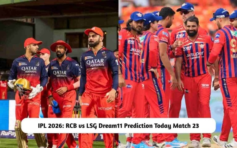 RCB vs LSG Dream11 Prediction Today Match 23, Pitch Report, Playing XI, Fantasy Cricket Tips RCB vs LSG Dream11 Prediction