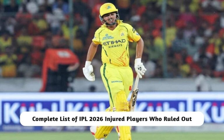 List of IPL 2026 Injured Players