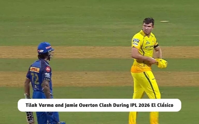 Tilak Varma and Jamie Overton Clash