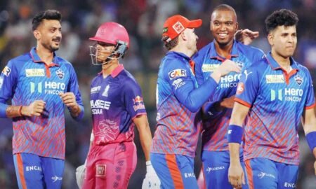 Delhi Capitals secured a five-wicket win over RR