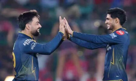 Gujarat Beat Rajasthan by 77 Runs