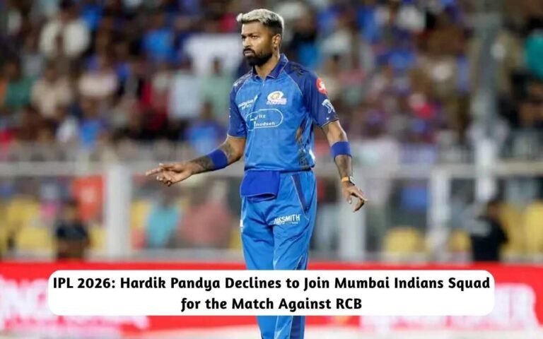 Hardik Pandya Declines to Join MI Squad