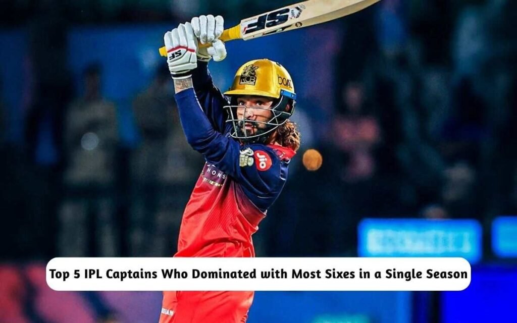 Top 5 IPL Captains with Most Sixes in a Season