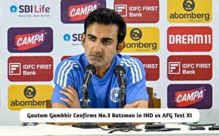 Gautam Gambhir Confirms No.3 Batsman