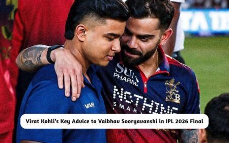 WATCH – Virat Kohli Gave Key Advice to Vaibhav Sooryavanshi in IPL 2026 Final Virat Kohli's Key Advice to Vaibhav Sooryavanshi