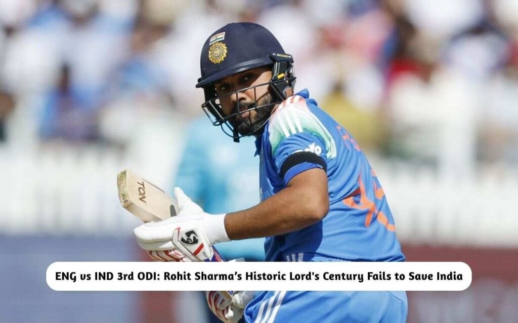 ENG vs IND 3rd ODI: Rohit Sharma’s Historic Lord's Century