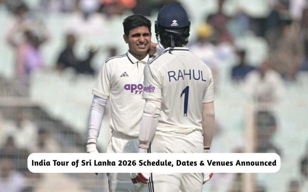 India Tour of Sri Lanka 2026 Schedule