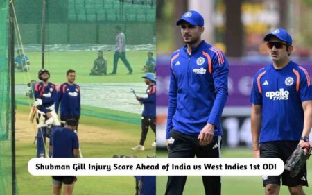 Shubman Gill Injury India vs West Indies 1st ODI