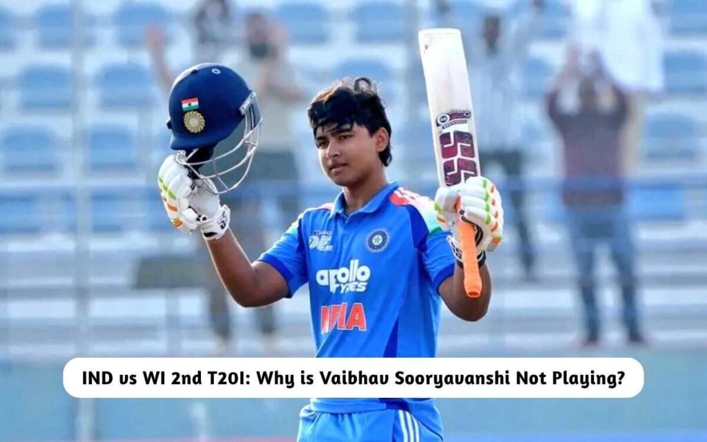 IND vs WI 2nd T20I: Why is Vaibhav Sooryavanshi Not Playing
